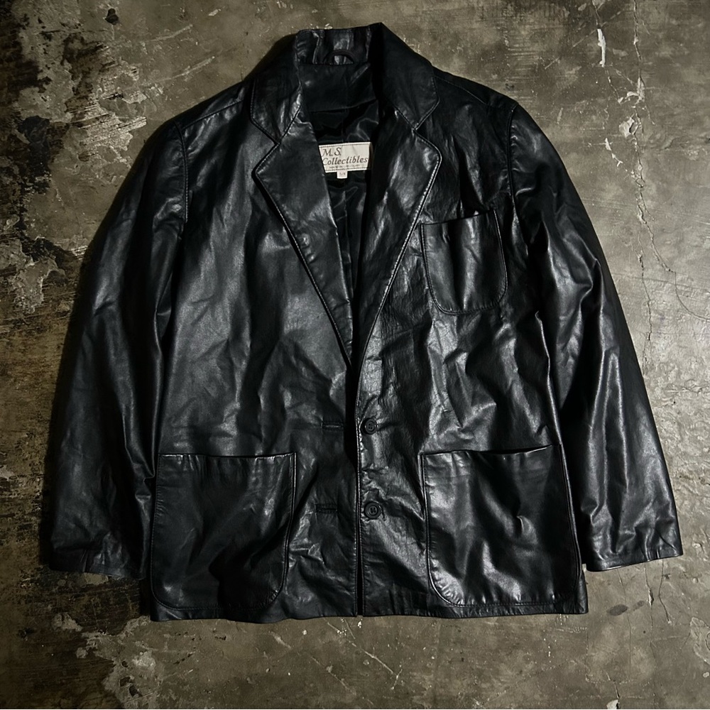 SIZE 5/6 Vintage Women’s Black Leather jacket